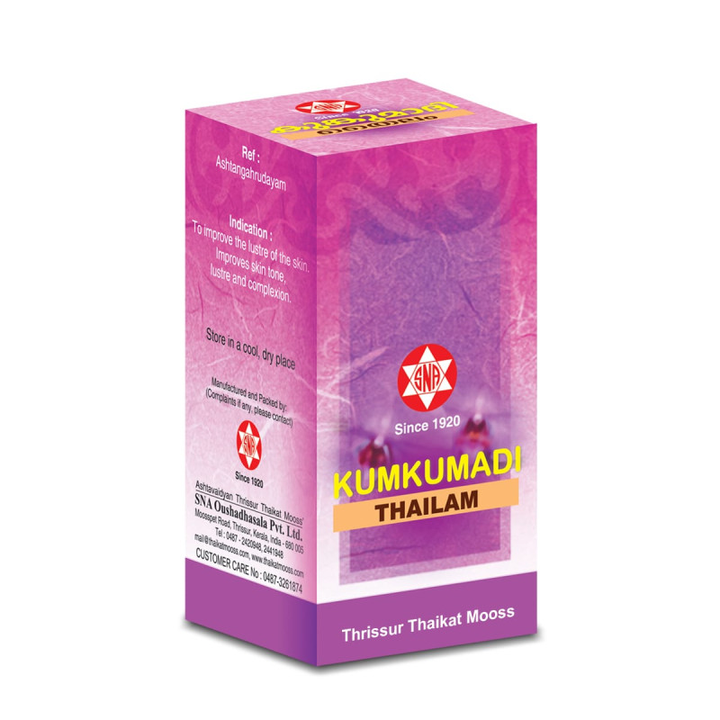 SNA OUSHADHASALA Kumkumaaditailam Bottle of 10 ML