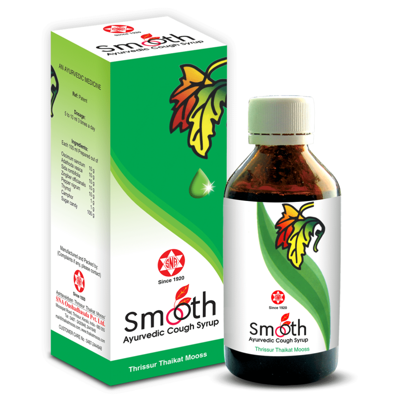 SNA OUSHADHASALA Smooth Cough Syrup Bottle of 100 ML